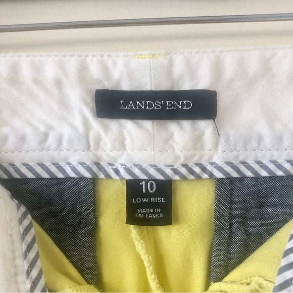 Lands End yellow low rise shorts size 10 - Picture 3 of 6